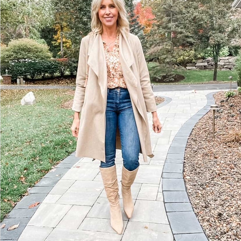 Women Cardigan Sweater Jacket Open Front trench Oversized Blazer Coatigan